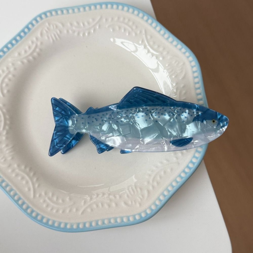 Korean Women Lifestyle - Haarspange mit Meerestier-Motiv, PVC-Thunfisch, Meereslebewesen, Fisch-Haarklammer