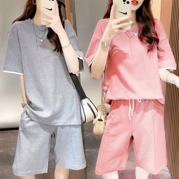 Korean Lifestyle - Plus-Size Damen Sommer Freizeitkleidung, lockere Schlafkleidung,