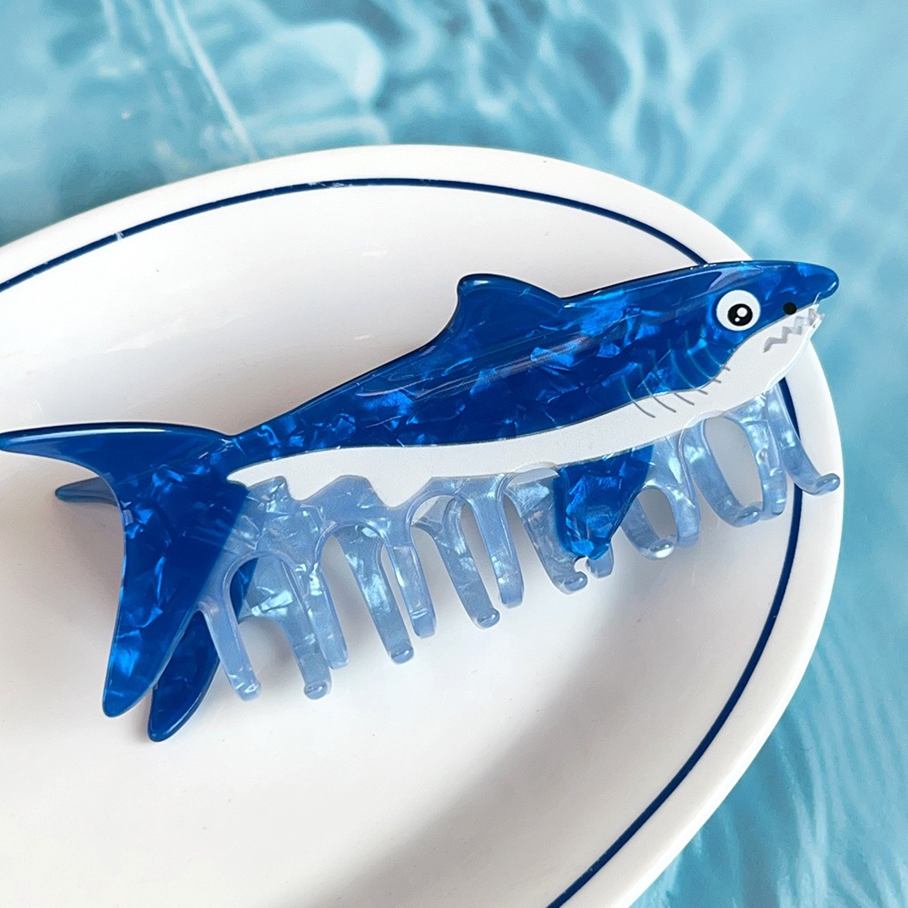 Korean Girl Lifestyle - Haarspange Meeres-Tier-Haarklammer Goldfisch PVC Meereslebewesen Fisch-Haarspange