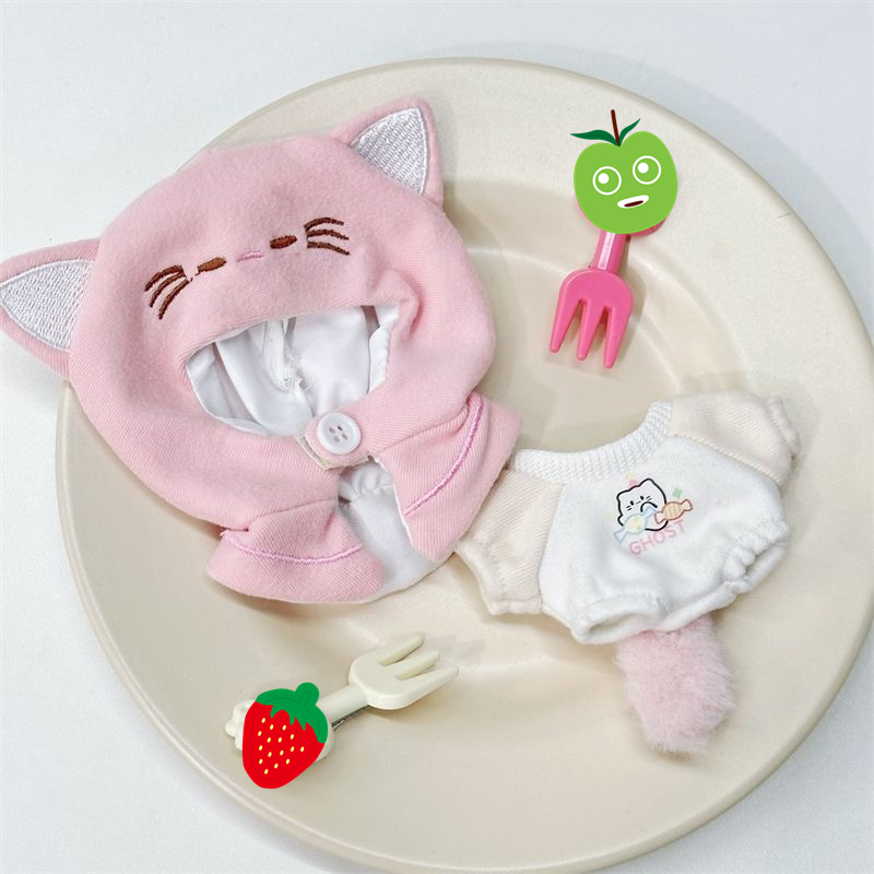Korean Girl Lifestyle - 10 cm Baumwolle Puppe Katzenohren mit