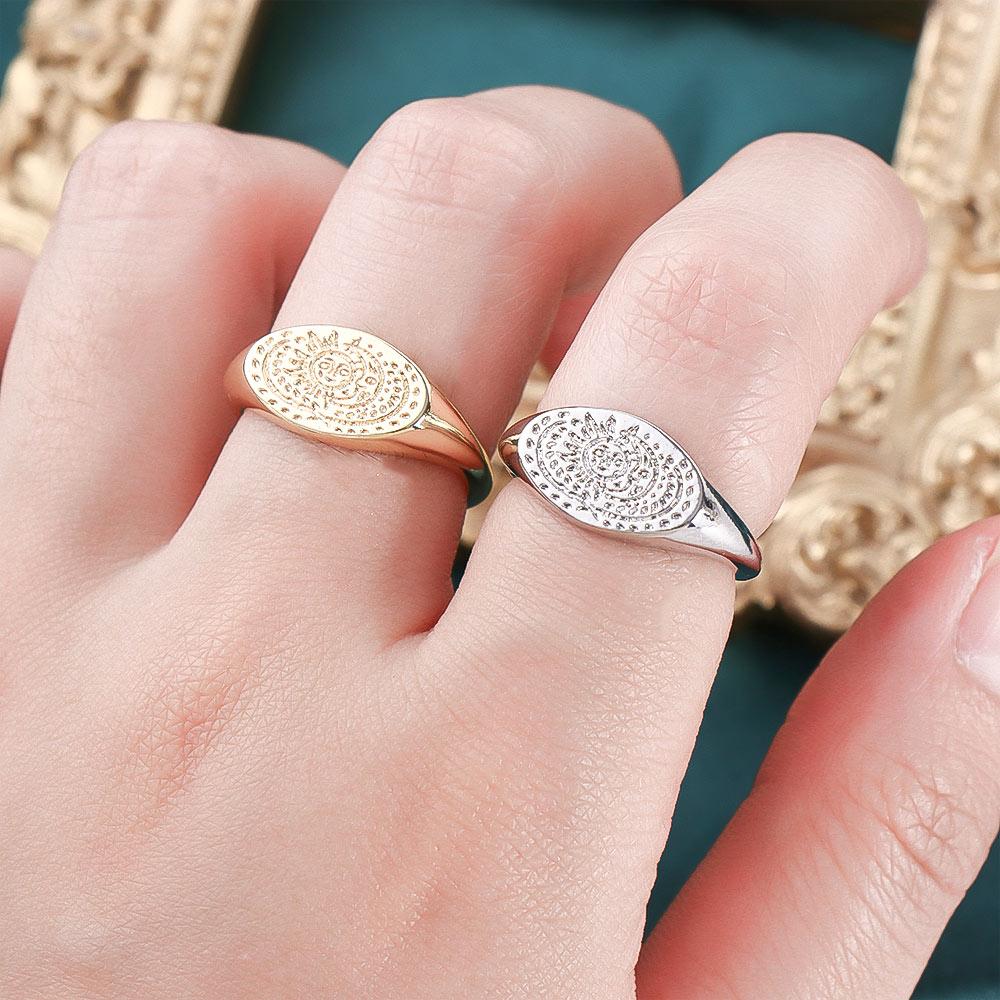 Minimalistischer Ring mit Sonn – Korean Women Lifestyle Bewertung und Preis