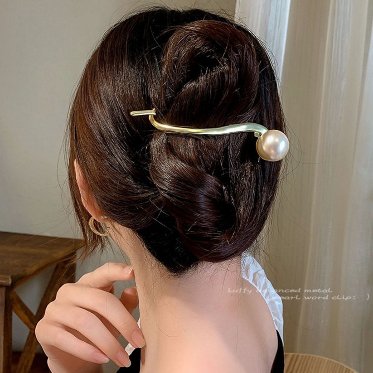 Elegante Glitzer-Perlen-Haarsp – Korean Women Lifestyle Bewertung und Preis