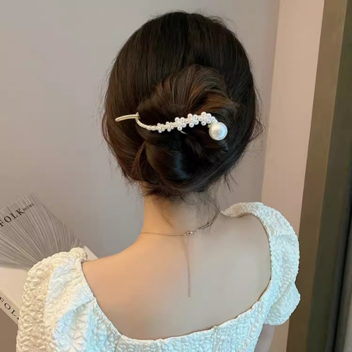 Elegante Glitzer-Perlen-Haarsp – Korean Women Lifestyle Bewertung und Preis